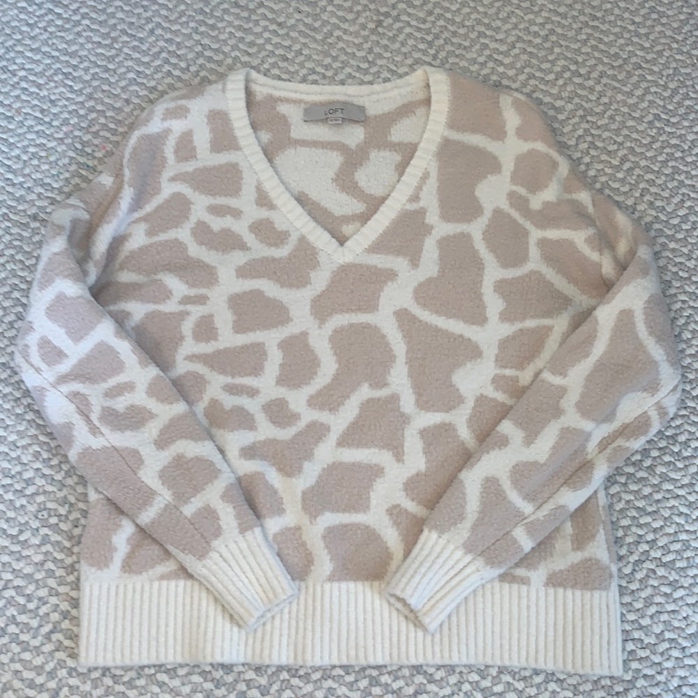 LOFT Giraffe Print Sweater